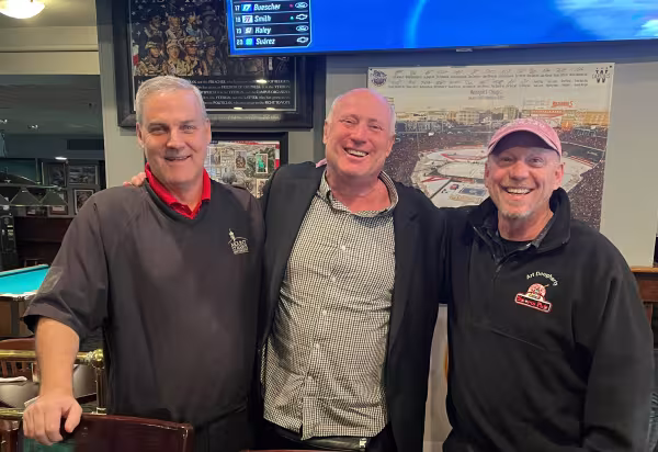 Crystal City Sports Pub owners (From Left) Jimmy Madden, Billy Bayne Jr. and Art Dougherty (Crystal City Sports Pub)